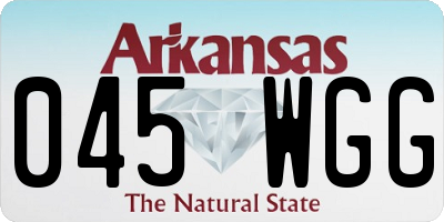AR license plate 045WGG