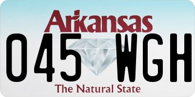 AR license plate 045WGH