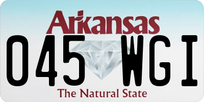 AR license plate 045WGI