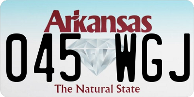 AR license plate 045WGJ