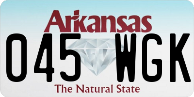 AR license plate 045WGK