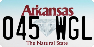 AR license plate 045WGL