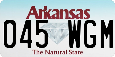AR license plate 045WGM