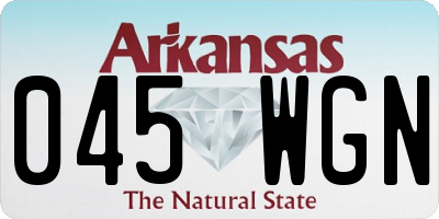 AR license plate 045WGN