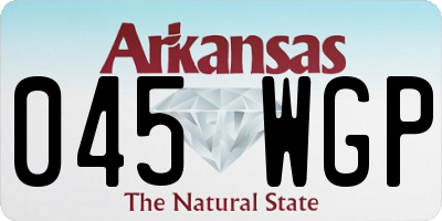AR license plate 045WGP