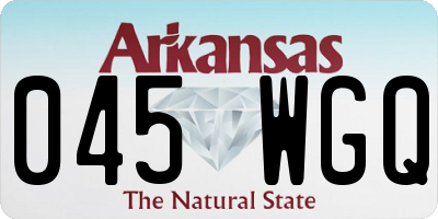 AR license plate 045WGQ
