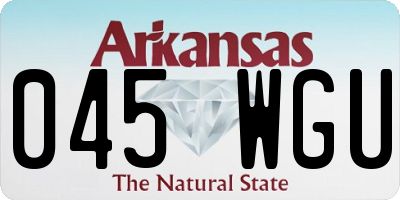 AR license plate 045WGU