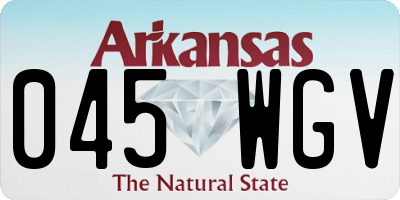 AR license plate 045WGV