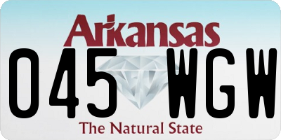 AR license plate 045WGW