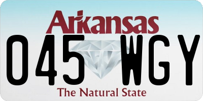 AR license plate 045WGY