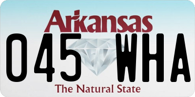 AR license plate 045WHA