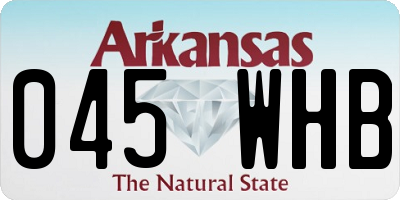AR license plate 045WHB