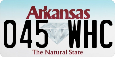 AR license plate 045WHC