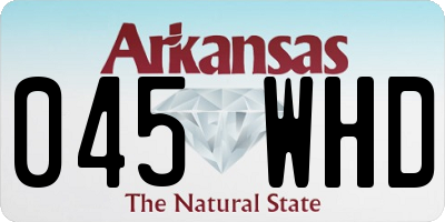 AR license plate 045WHD