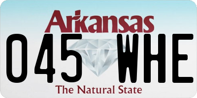 AR license plate 045WHE