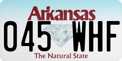 AR license plate 045WHF