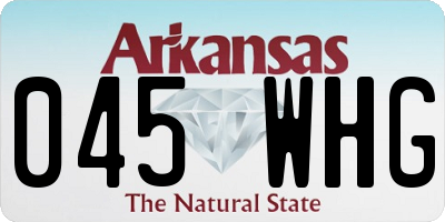 AR license plate 045WHG