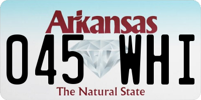 AR license plate 045WHI