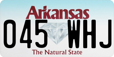 AR license plate 045WHJ