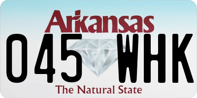 AR license plate 045WHK