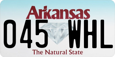 AR license plate 045WHL