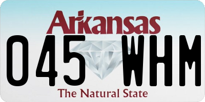 AR license plate 045WHM