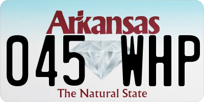 AR license plate 045WHP