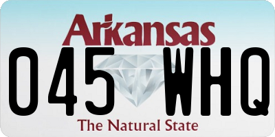 AR license plate 045WHQ