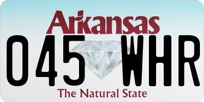 AR license plate 045WHR