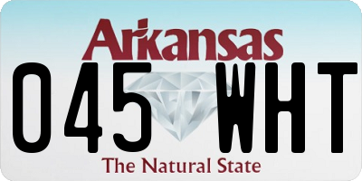 AR license plate 045WHT