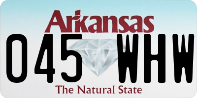 AR license plate 045WHW