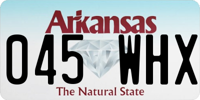 AR license plate 045WHX