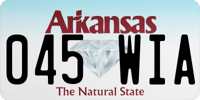 AR license plate 045WIA