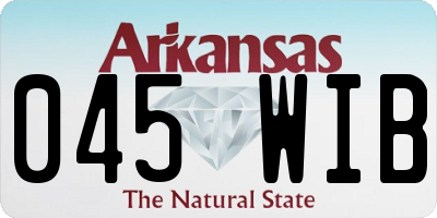 AR license plate 045WIB