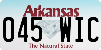 AR license plate 045WIC