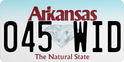 AR license plate 045WID