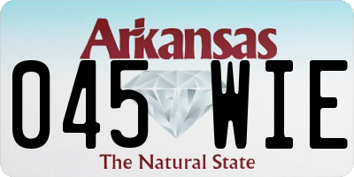 AR license plate 045WIE