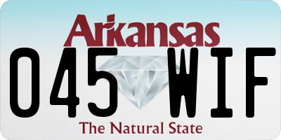 AR license plate 045WIF