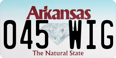 AR license plate 045WIG