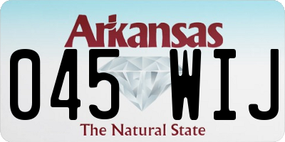 AR license plate 045WIJ
