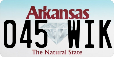 AR license plate 045WIK