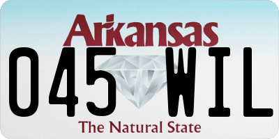 AR license plate 045WIL
