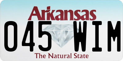 AR license plate 045WIM