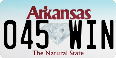AR license plate 045WIN