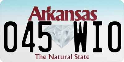 AR license plate 045WIO
