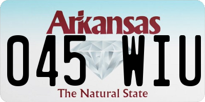 AR license plate 045WIU