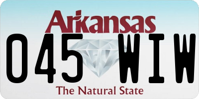 AR license plate 045WIW