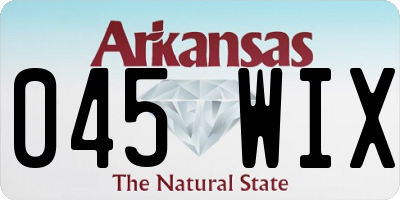 AR license plate 045WIX