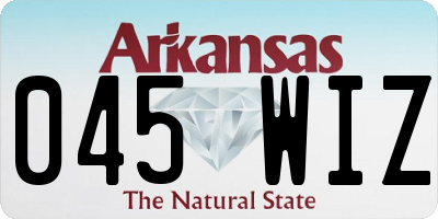AR license plate 045WIZ