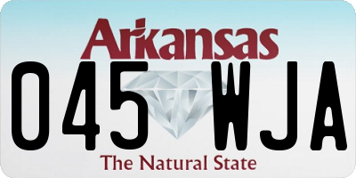 AR license plate 045WJA